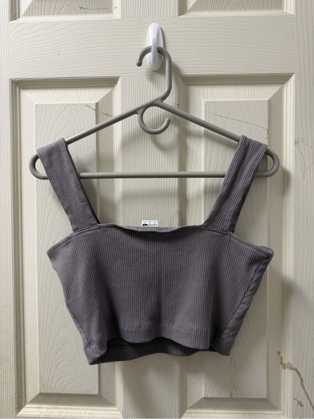 💙 Puma Gray Ribbed Crop Tank - Picture 3 of 3